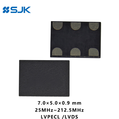SMD 7050 MEMS قابل للبرمجة LVPECL مذبذب مع 6 أجهزة دعم 1-220MHz 2.25-3.63V